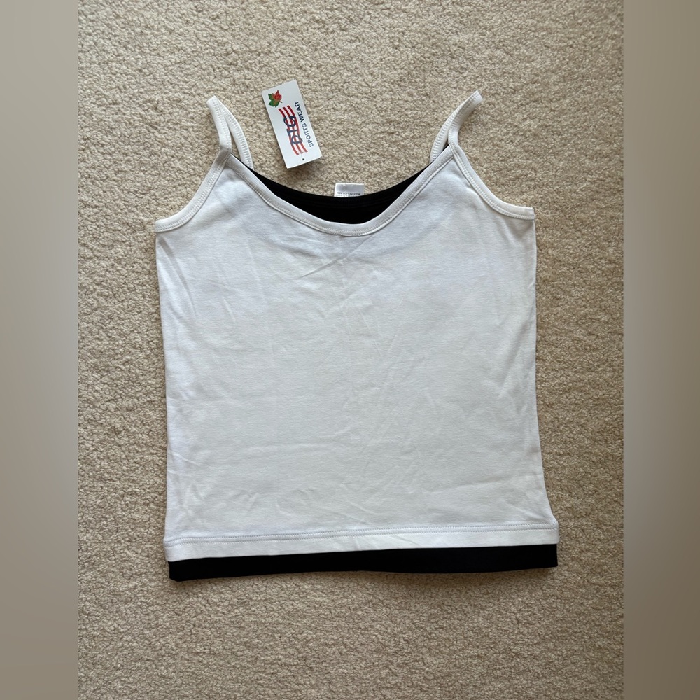 DTG Sportswear Women’s Black and White Tank Top
